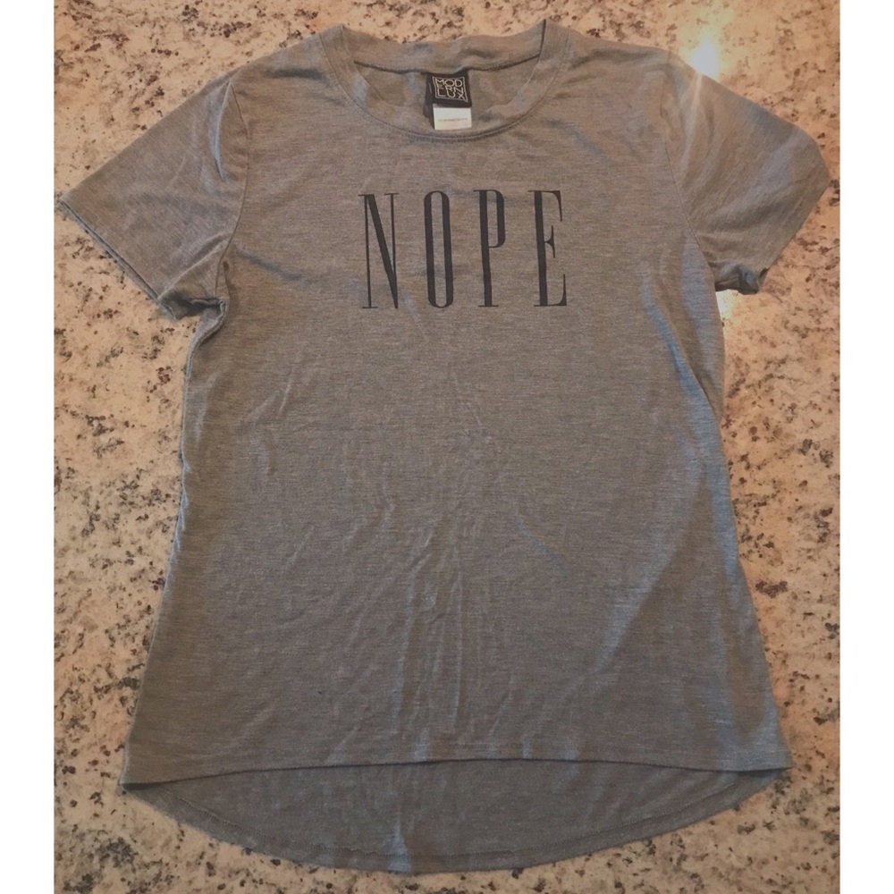 🔥 NOPE Grey T-shirt